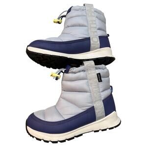 The North Face Kids ThermoBall Pull-On Waterproof Boots Size 2 Kids Gray Blue